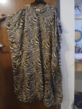 vintage CHARLES K tiger & leopard print kaftan